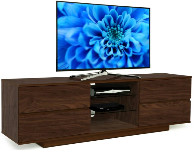 "Centurion Supports Avitus Premium Walnut with 4-Walnut Drawers and 3-Shelves 32""-65"" LED/OLED/LCD TV Cabinet Multi 1"