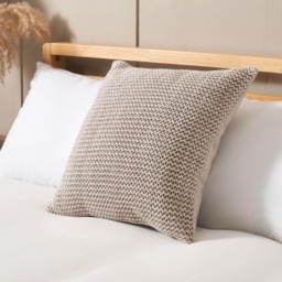 BHS Knitted Cushion, Grey