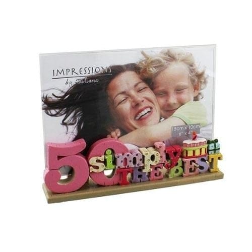 "Impressions by Juliana Lettering Photo Frame - Best 50 Years - 6"" x 4"" - FR262"