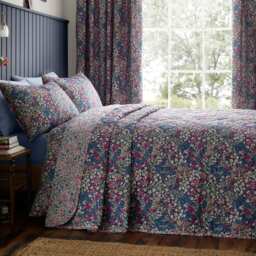 D & D Bessie Bedspread Navy