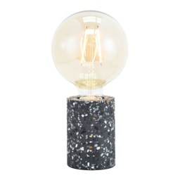 Modern Black Mosaic Concrete Table Lamp For Vintage Industrial Style Light Bulbs