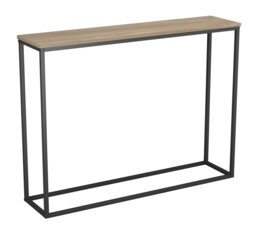 Wooden Console Table with Metal Legs Brown 1