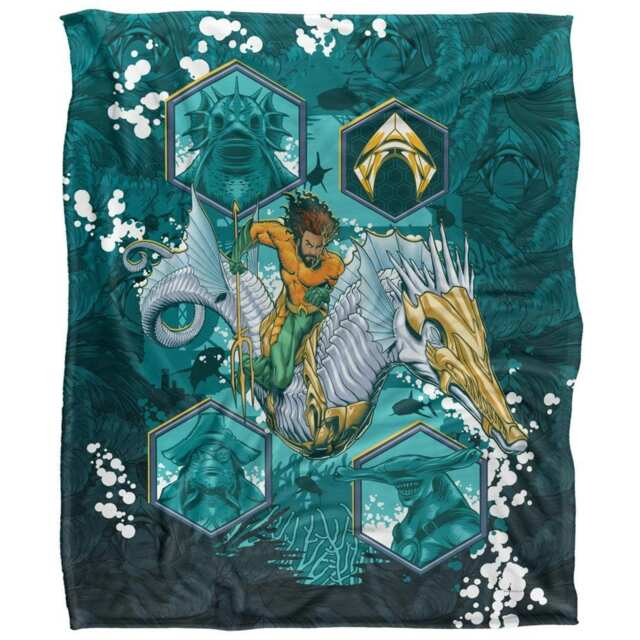 Aquaman Seahorse Blanket - Multicoloured - One Size