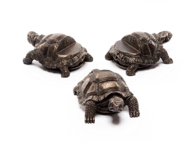 Tortoise Plant Pot Feet - Set of 3 - L8.5 x W6 x H5 cm Grey