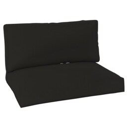 Outsunny 2 Seat Pallet Cushions 20cm Thick Outdoor Seat Pads, Black Black Black 1