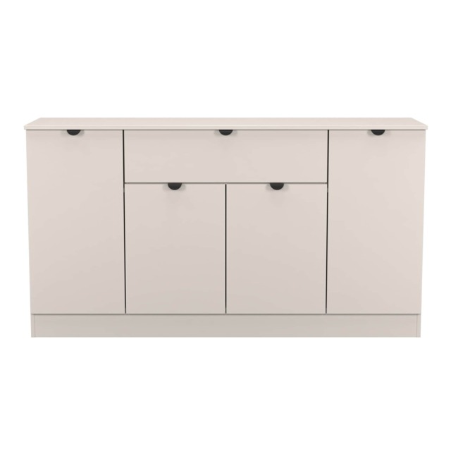 Norway 4 Door 1 Drawer Wide Sideboard in Kashmir (Ready Assembled) Cream Kashmir