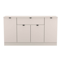 Norway 4 Door 1 Drawer Wide Sideboard in Kashmir (Ready Assembled) Cream Kashmir