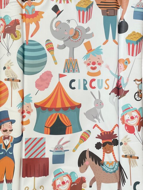 Babybase Padded Changing Mat 74 x 46cm Funky Circus White