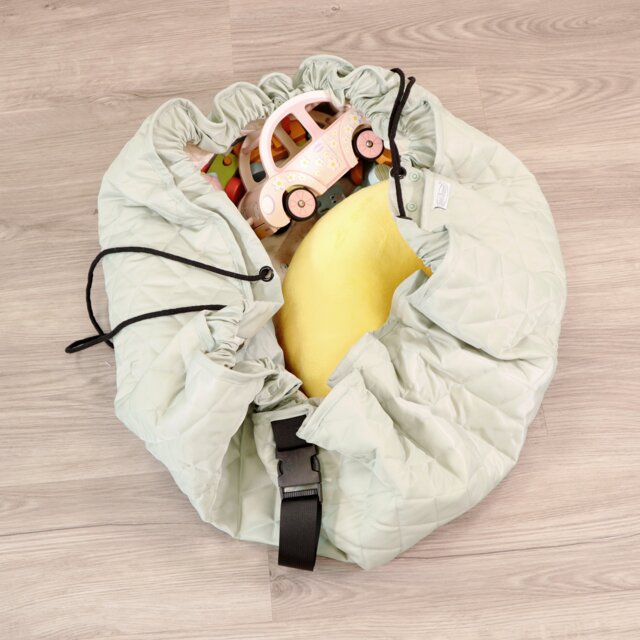 2-in-1 Toy Storage Bag & Playmat - Sage