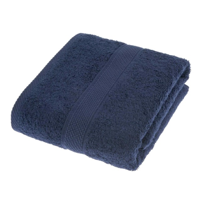 Homescapes Turkish Cotton Navy Blue Bath Towel