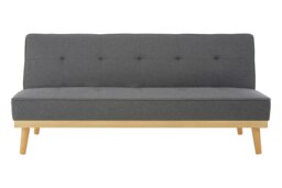 Orsina 3 Seat Grey Sofa Bed, Comfy Padded Velvet Seat, Built to Last Bedroom Sofa, Easy to Clean Lounge Sofa