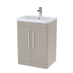 Balterley Aldershawe 2 Door Vanity Unit, Polymarble Basin, 600mm, Pebble Grey