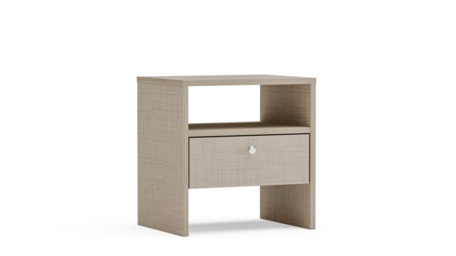 Decorotika Nova Nightstand with Drawer and Cabinet - 45 cm W x 46.8cm H x 35 cm D