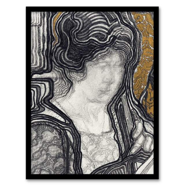 "Woman Portrait Playing Cello Reijer Stolk Framed Wall Art Print 12X16"""