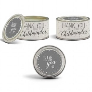 East of India Thank You for Being My Childminder Apple Pie Candle