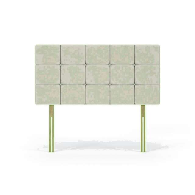Pearl Cream Naples Velvet Headboard Single Multi