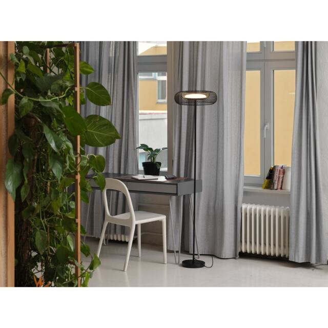 Osram Decor Mesh Floor Lamp 18.5W 830 Black LED Modern Standing Tall Light