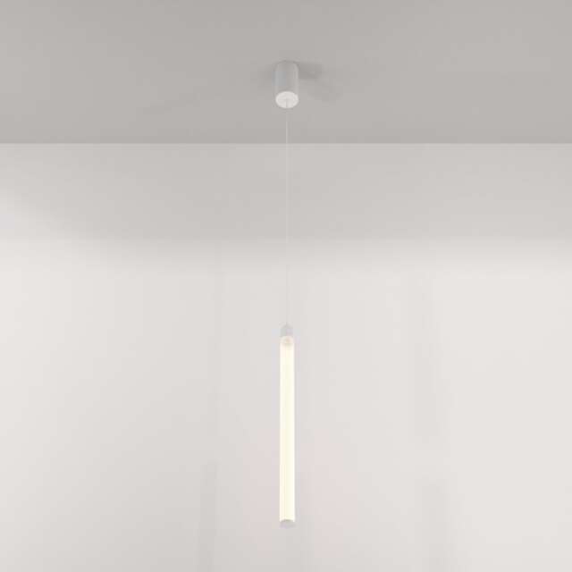 Maytoni Ray Slim Pendant Ceiling Light White, 95.9cm, Integrated LED 3000K