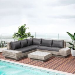 Brol Outdoor Sectional Corner Sofa - Grey