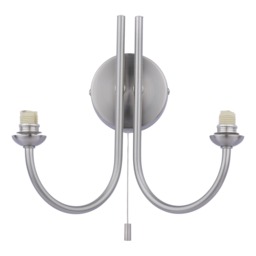 Jared 2 Light Wall Light Satin Nickel Bracket Only