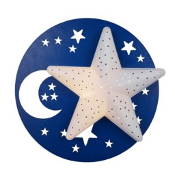 BHS Glow Kid's LED Star Wall Light, Blue