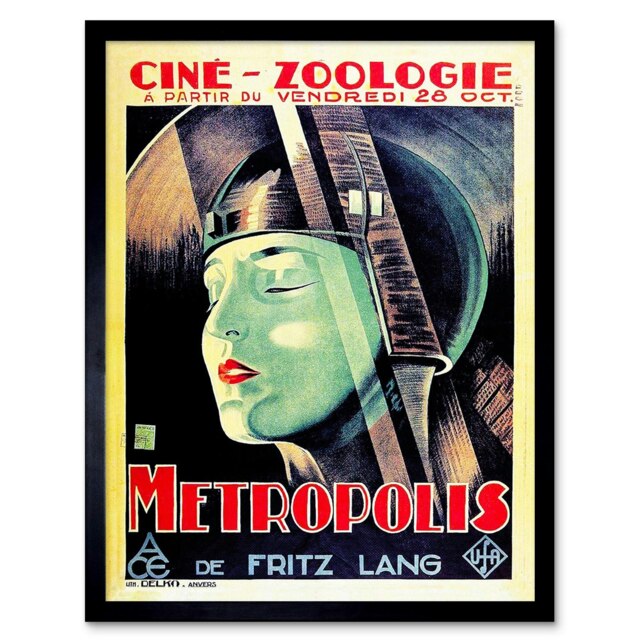 Movie Film Metropolis Fritz Land Dystopian Future Vision France Framed Wall Art Print
