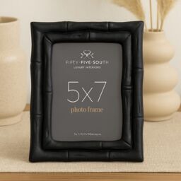 Hiba 5 x 7 Black Finish Bamboo Effect Photo Frame Black
