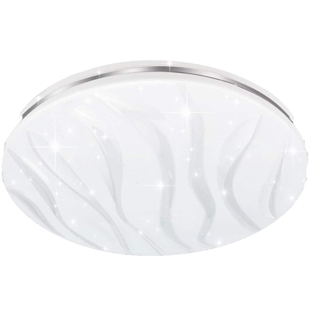 White Ceiling Light 18W LED Integrated Flush Light Warm White 26cm