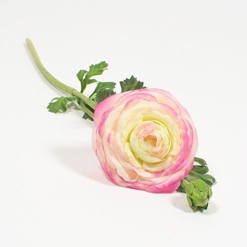 Pink Ranunculus Artificial Flower Decoration 52cm