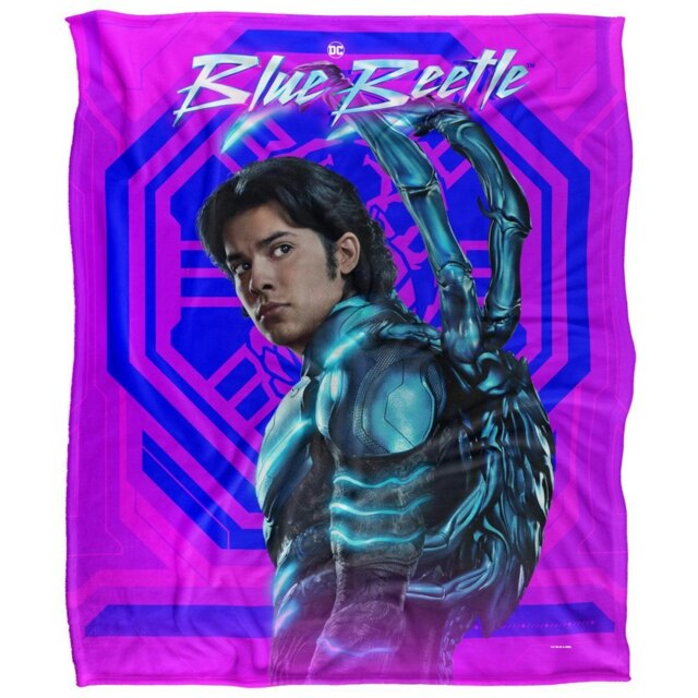 Blue Beetle Unmasked Blanket - Multicoloured - One Size