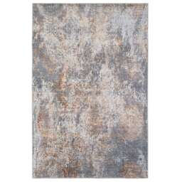 KUKOON Silver Gold Metallic Distressed Abstract Non Slip Washable Low Pile Rug 200cm x 290cm Silver