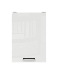Kitchen Wall Unit 400mm Cabinet Narrow Slim 1 Door 40cm Cupboard Chalk White Gloss Modern Budget Junona