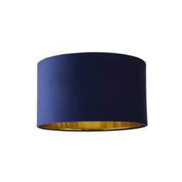 ValueLights Reni Medium Navy Velvet Chrome Shade