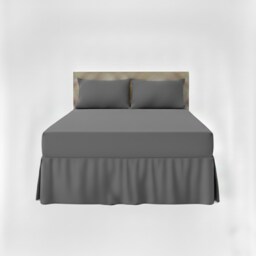 Fitted Valance Bed Sheet Polycotton Mattress Cover And Frill Easy Care Grey Double