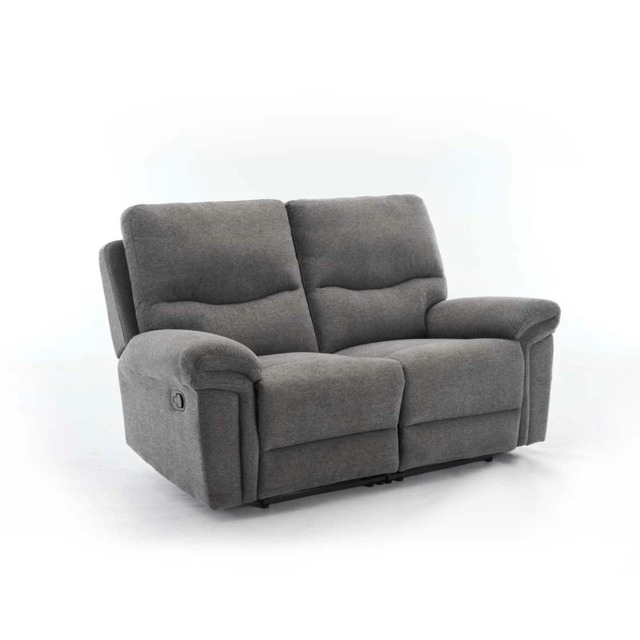 Fosse 2 Seater Manual Recliner Sofa Grey Dark Grey Two Seater