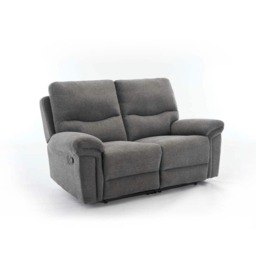 Fosse 2 Seater Manual Recliner Sofa Grey Dark Grey Two Seater