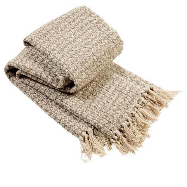Marrakesh Super Soft Cotton Throw in Black, 228 x 254cm