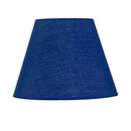 Navy Blue Cotton 20cm Diameter Tapered Fabric Lamp Shade Blue Medium 1