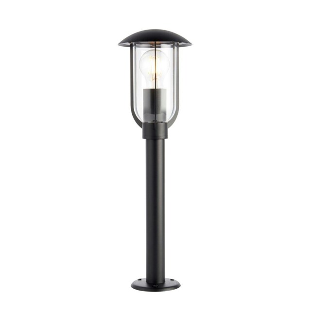 Quinn Classic Outdoor Floor Post Bollard Textured Black, IP44