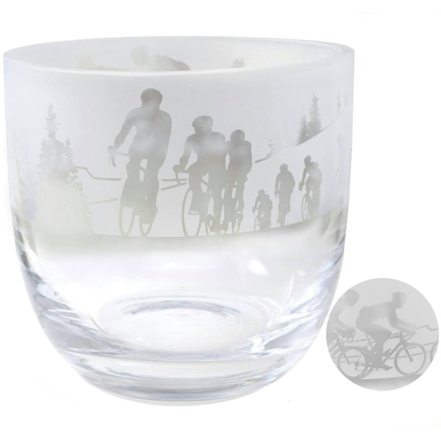 Animo Glass Candle Holder Engraved Pot Cycling