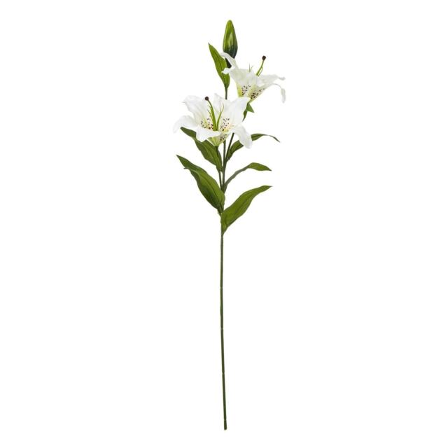 Hill Interiors Madonna Lily Artificial Flower Spray - White - One Size
