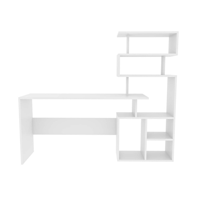 Decorotika Next 160 cm Desk with Open Shelves White