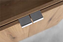 Bathroom Vanity Unit Cabinet Wall Hung 600mm Worktop Oak Storage Sink Unit Nova