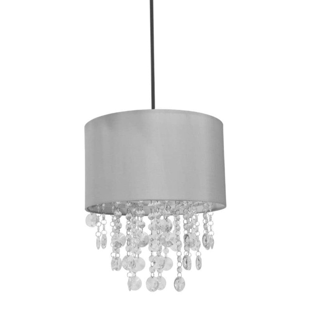 ValueLights Lulu Grey Acrylic Jewel Droplet Ceiling Shade Grey