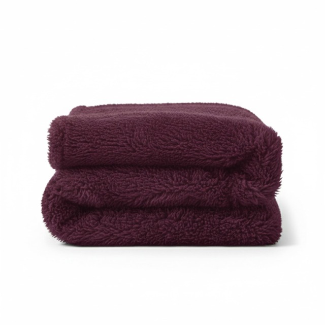 Cuddly Extra Fluffy Throw Ultra Soft Plush Blanket for Sofa Bed Home Decor Purple Plum