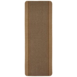 Washable Designer Rugs & Mats Lined Bordered Design in Beige 116B