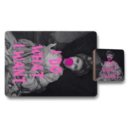 Designer Artwork Placemat And Coaster Set Of 12 With Wood Bottom