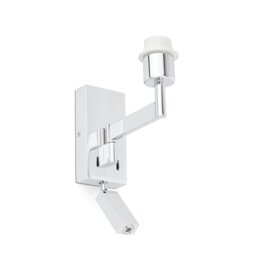 Artis 1 Light Indoor Reading Wall Light Chrome - Shade Not Included, E27