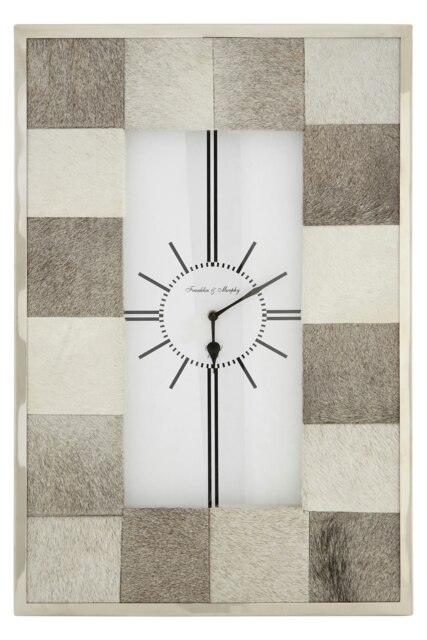 Orsina Modern Patchwork Wall Clock, Durable Stainless Steel Wall Clock For Bedroom, Easy To Read Kitchen Clock