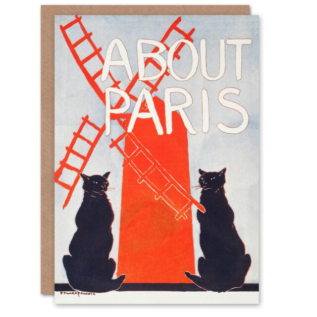 Edward Penfield Art Card About Paris Travel Book Cover
